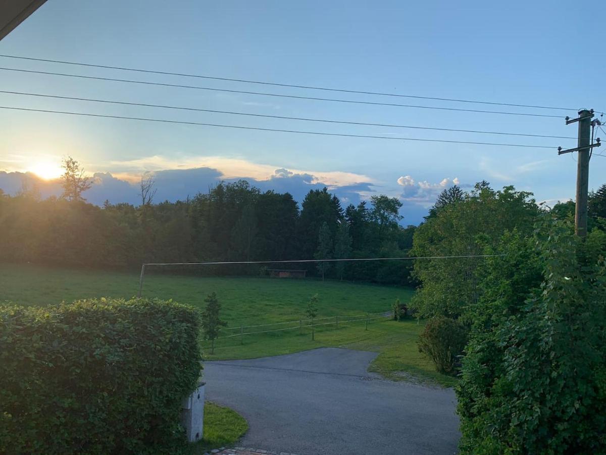 Alpenblick Nahe München mit Outdoor Whirlpool - 21 Min von München mit Zug Assling Exterior foto