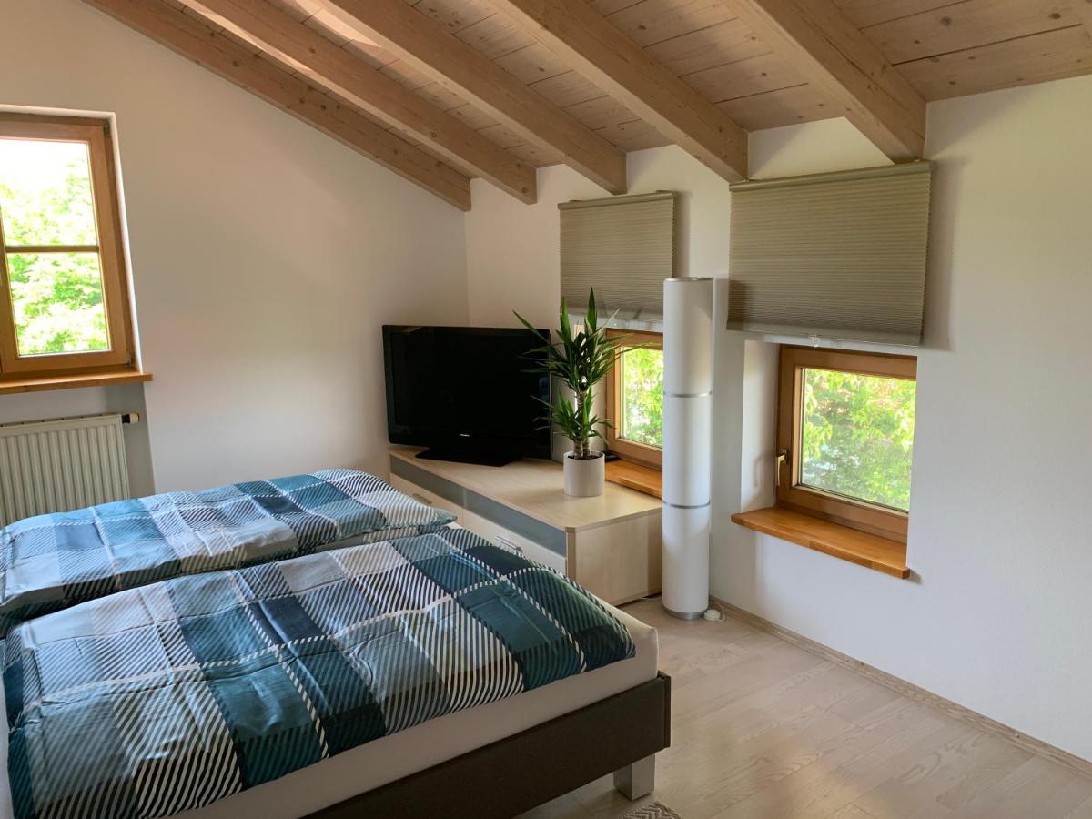 Alpenblick Nahe München mit Outdoor Whirlpool - 21 Min von München mit Zug Assling Exterior foto
